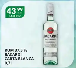 Eurocash Cash & Carry Rum 37,5 % bacardi carta blanca oferta