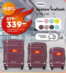 Biedronka WINGS Zestaw walizek Volture oferta