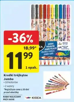 Intermarche Kredki trójkątne Jumbo KIDEA oferta