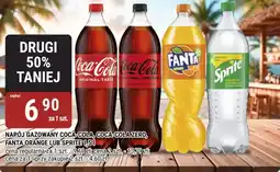 bi1 NAPÓJ GAZOWANY COCA-COLA, COCA-COLA ZERO, FANTA ORANGE LUB SPRITE oferta