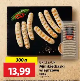 Lidl Minikiełbaski wieprzowe Grill&Fun oferta