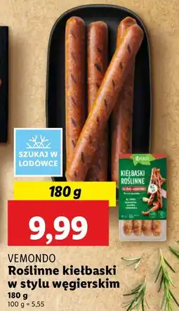 Lidl Roślinne kiełbaski w stylu węgierskim Vemondo oferta
