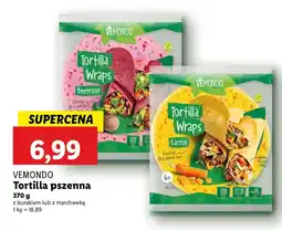 Lidl Tortilla VEMONDO pszenna z burakiem lub z marchewką oferta