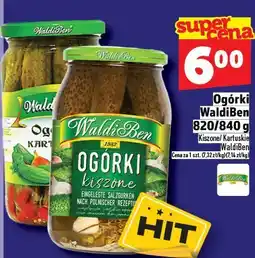 Topaz Ogórki kiszone WaldiBen 820g/840g oferta