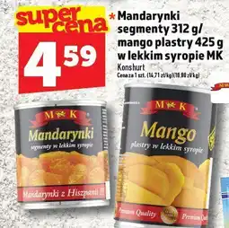 Topaz Mango plastry w lekkim syropie M&K oferta