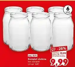 Kaufland Komplet 6 słoików z nakrętkami 900 ml oferta