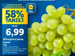 Lidl Winogrona jasne Lidl oferta