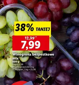 Lidl Winogrona bezpestkowe mix Ryneczek Lidla oferta