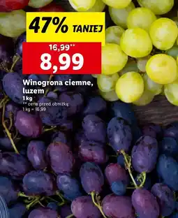 Lidl Winogrona ciemne luzem Ryneczek Lidla oferta
