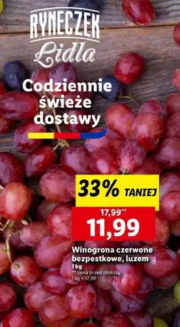 Lidl Winogrona czerwone bezpestkowe luzem Ryneczek Lidla oferta