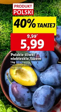 Lidl Śliwki polskie niebeskie luzem Ryneczek Lidla oferta