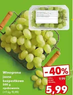 Kaufland Winogrona jasne bezpestkowe oferta