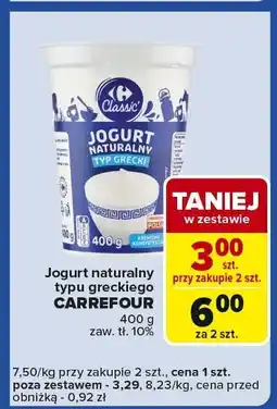 Carrefour Express Jogurt naturalny typu greckiego CARREFOUR oferta