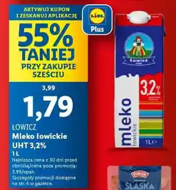 Lidl Łowicz Mleko łowickie UHT 3,2% 1L oferta
