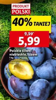 Lidl Polskie śliwki niebieskie, luzem oferta