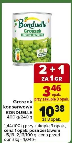 Carrefour Express Groszek konserwowy Bonduelle oferta