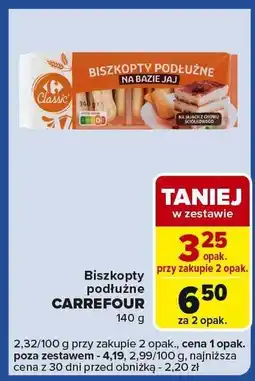 Carrefour Express Biszkopty podłużne Carrefour oferta