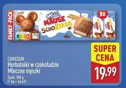 ALDI Choceur Herbatniki w czekoladzie Mleczne myszki oferta