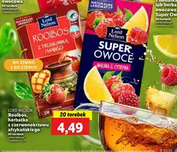 Lidl Herbata z czerwonokrzewu afrykańskiego Rooibos Lord Nelson oferta