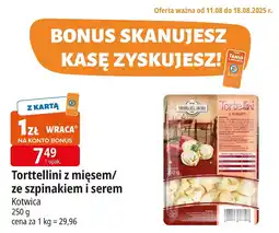 E.Leclerc Tortellini z mięsem/ze szpinakiem i serem Kotwica oferta