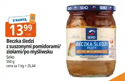 E.Leclerc Beczka śledzi z suszonymi pomidorami/ziołami/po myśliwsku Seko oferta