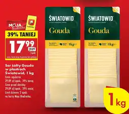 Biedronka Ser żółty Gouda w plastrach 1 kg Światowid oferta