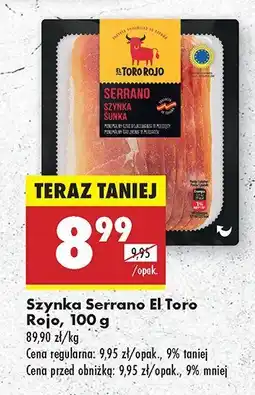 Biedronka Szynka Serrano El Toro Rojo oferta