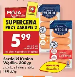 Biedronka Parówki z szynki Kraina Wędlin Nature oferta