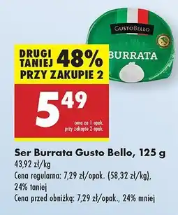 Biedronka Ser Burrata Gusto Bello oferta