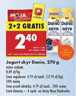 Biedronka Jogurt skyr Danio oferta
