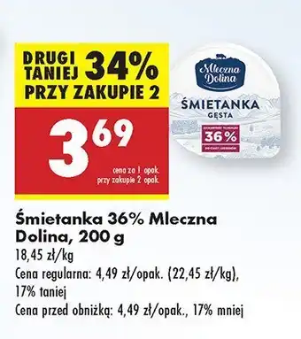 Biedronka Śmietanka 36% Mleczna Dolina oferta