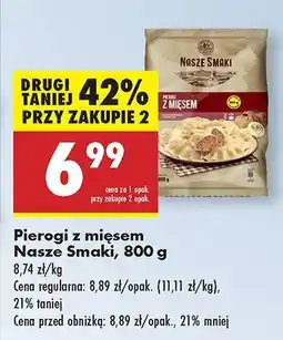 Biedronka Pierogi z mięsem Nasze Smaki oferta