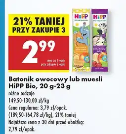 Biedronka Batonik owocowy HiPP Bio oferta