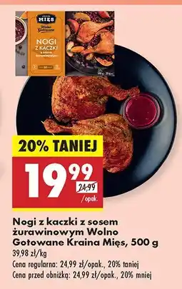 Biedronka Nogi z kaczki z sosem żurawinowym Wolno Gotowane Kraina Mięs oferta