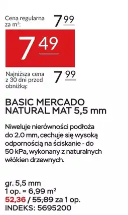 Abra BASIC MERCADO NATURAL MAT 5,5 mm oferta