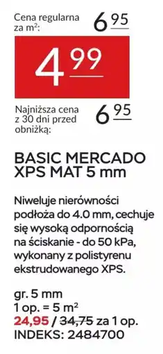 Abra BASIC MERCADO XPS MAT 5 mm oferta