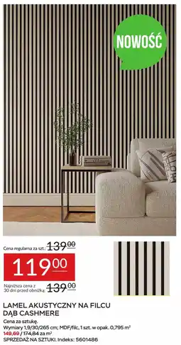 Abra LAMEL AKUSTYCZNY NA FILCU DĄB CASHMERE oferta