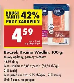 Biedronka Boczek surowy wędzony Kraina Wędlin oferta