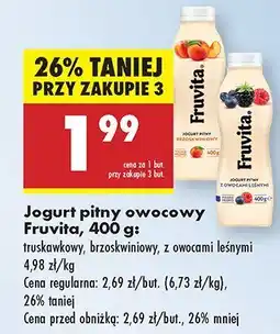 Biedronka Jogurt pitny owocowy z owocami leśnymi Fruvita oferta