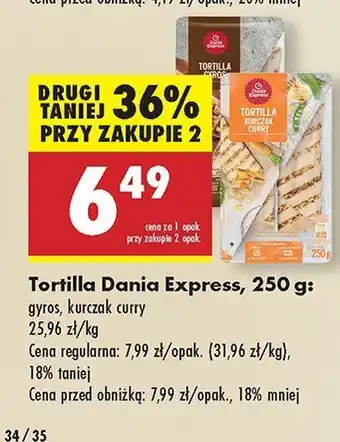 Biedronka Tortilla gyros Dania Express oferta