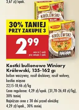 Biedronka Kostki bulionowe Winiary Królewski: rosół drobiowy oferta