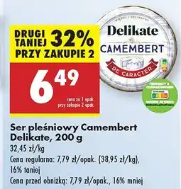 Biedronka Ser pleśniowy camembert Delikate oferta