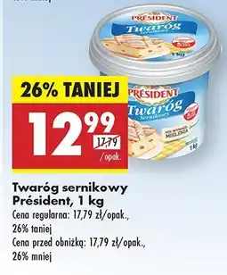 Biedronka Twaróg sernikowy 1 kg Président oferta