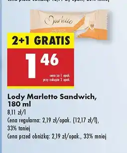 Biedronka Lody Sandwich Marletto oferta