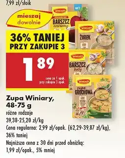 Biedronka Zupa, różne rodzaje Winiary oferta