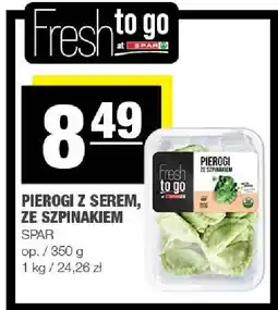 Spar Pierogi z serem ze szpinakiem Spar Fresh to go oferta