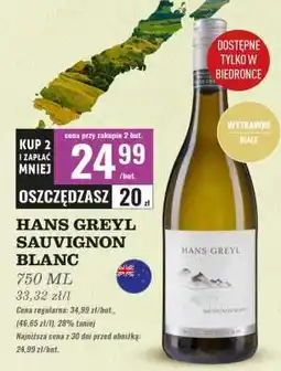 Biedronka HANS GREYL SAUVIGNON BLANC oferta