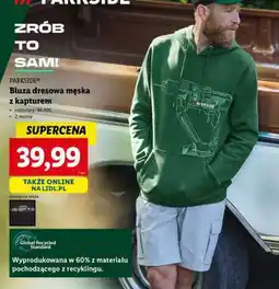 Lidl Bluza dresowa męska z kapturem oferta