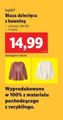 Lidl Bluza dziecięca z bawełną oferta