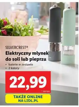 Lidl SILVERCREST Elektryczny młynek do soli lub pieprzu oferta